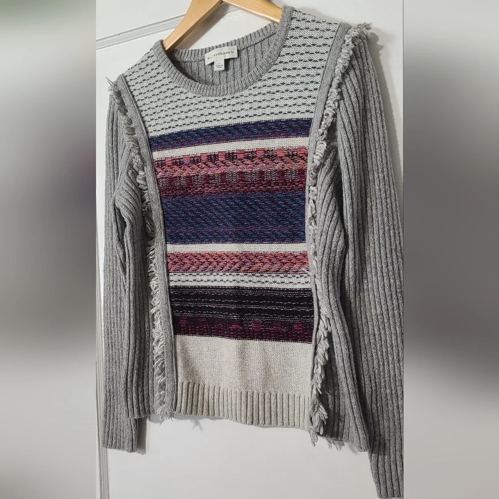 White + Warren Multicolor Striped Sweater - Picture 5 of 11